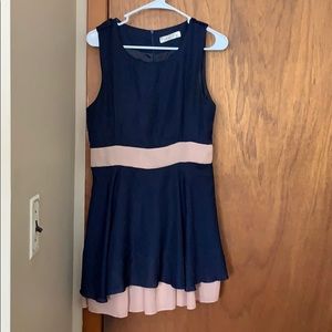 Navy and dust pink dress